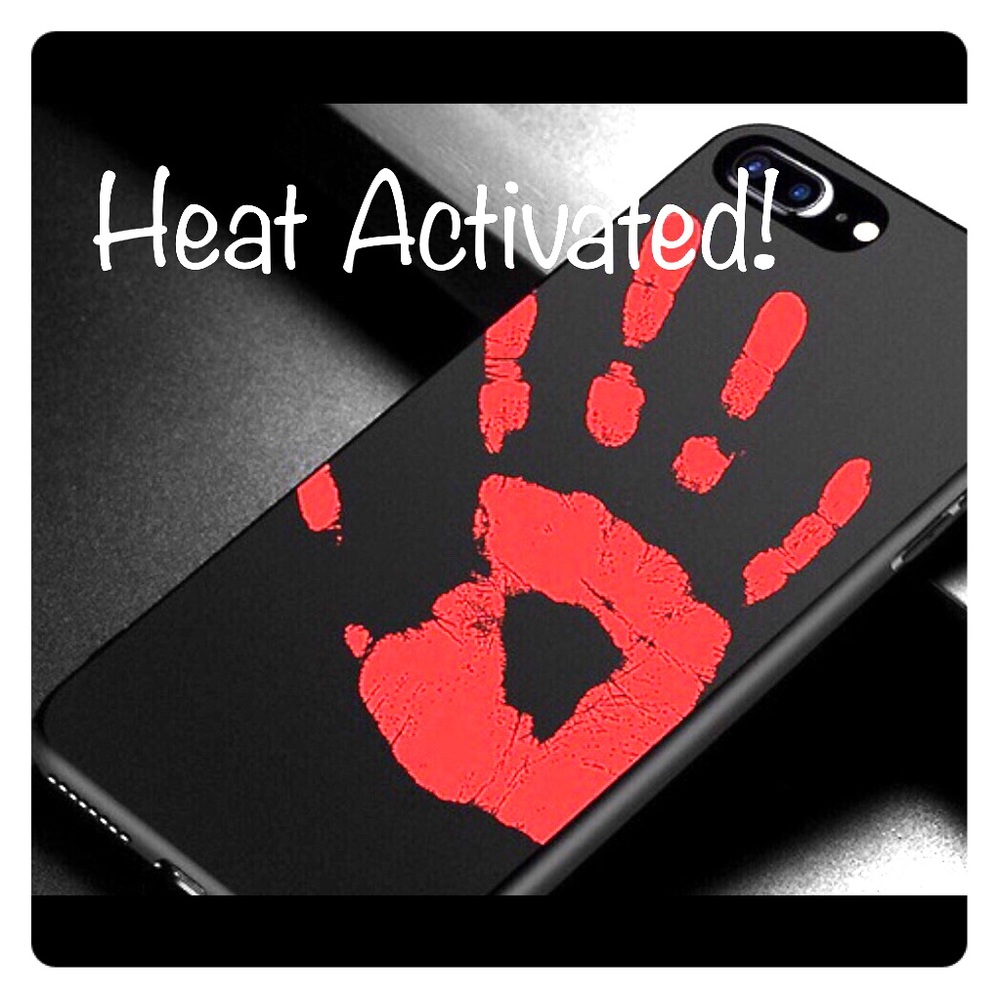 NEW! Heat Activated Black/Red Cell Phone Case